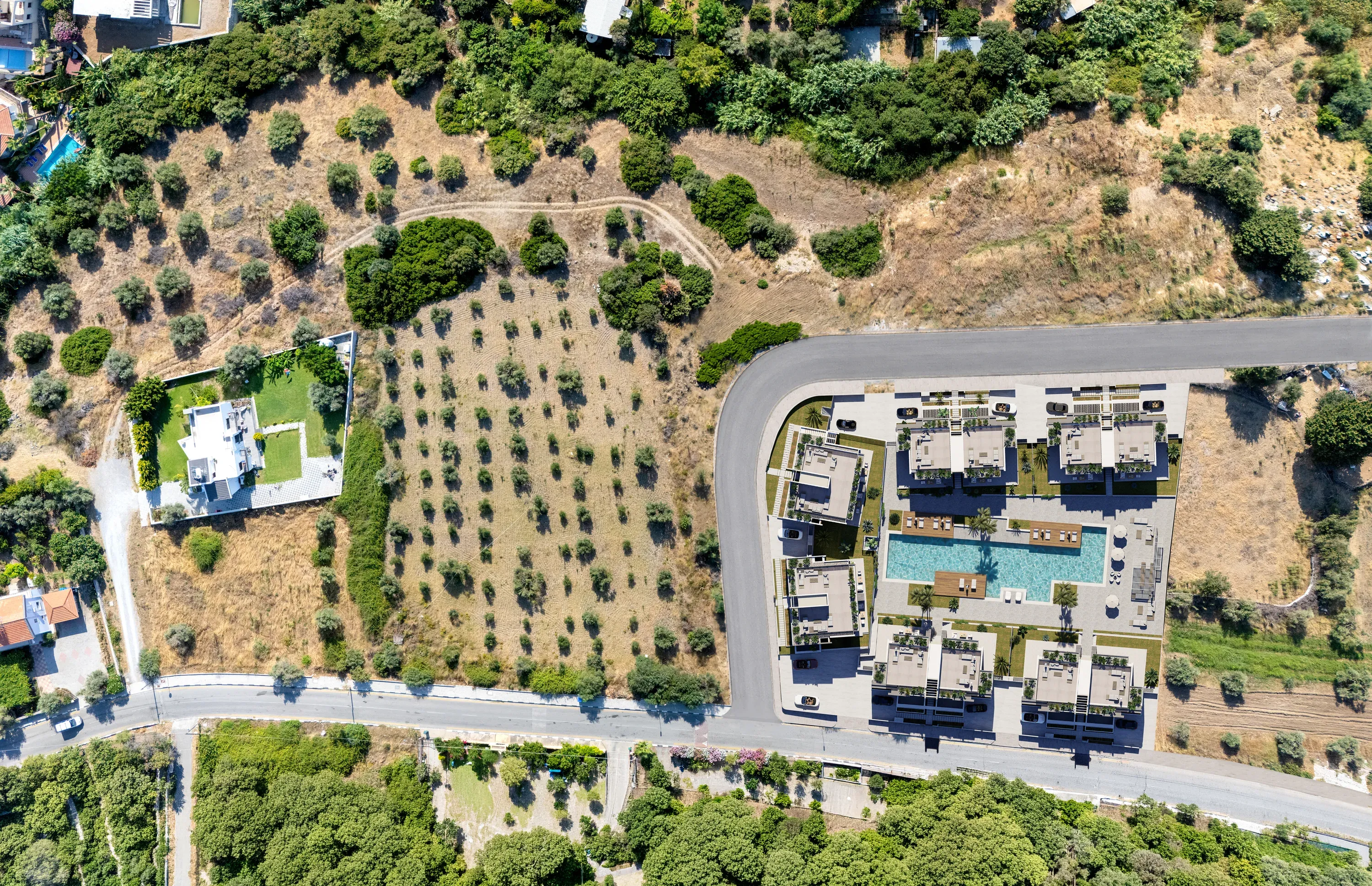 Monte Carlo Homes — üstten görünüm, vaziyet planı